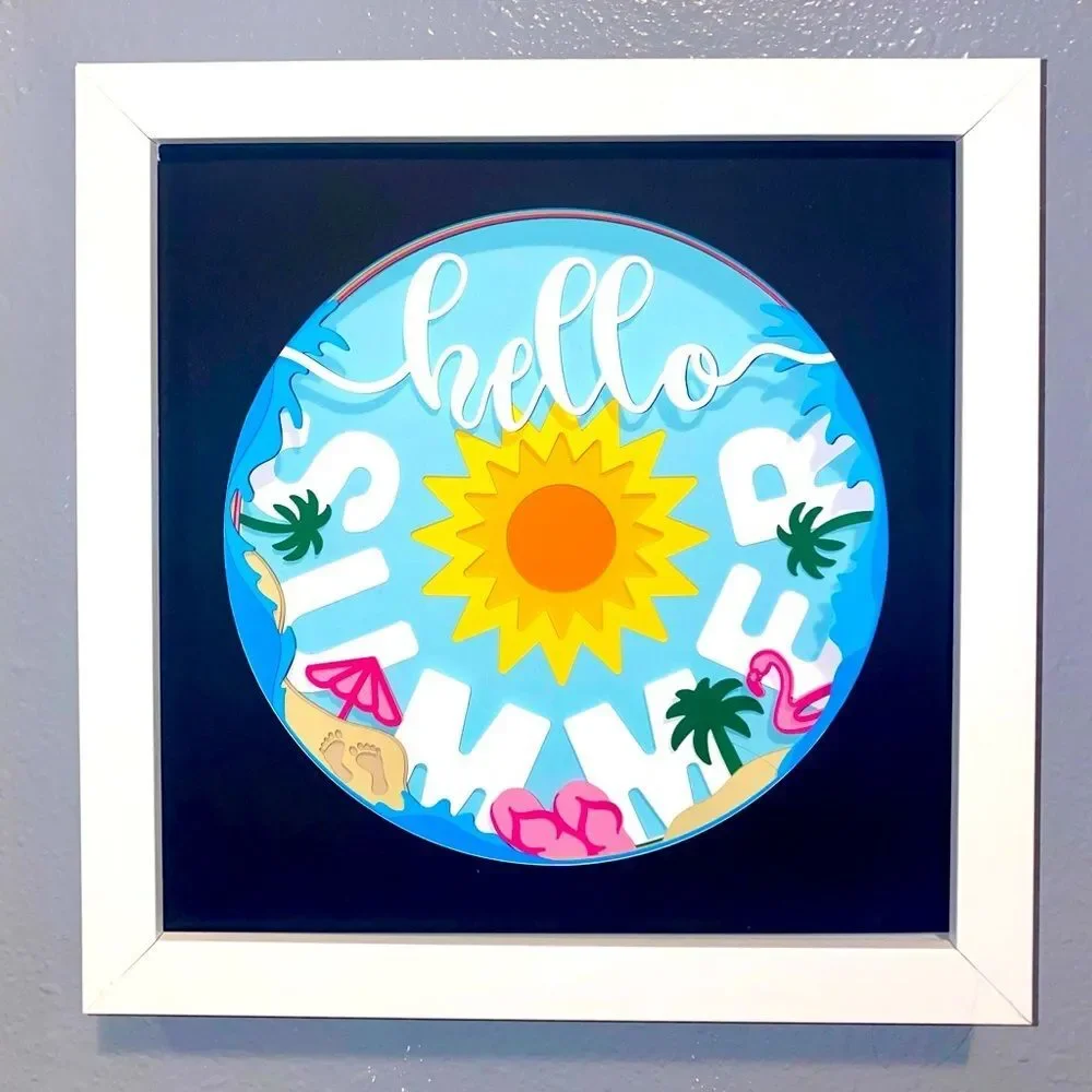 3D Hello Summer Shadowbox